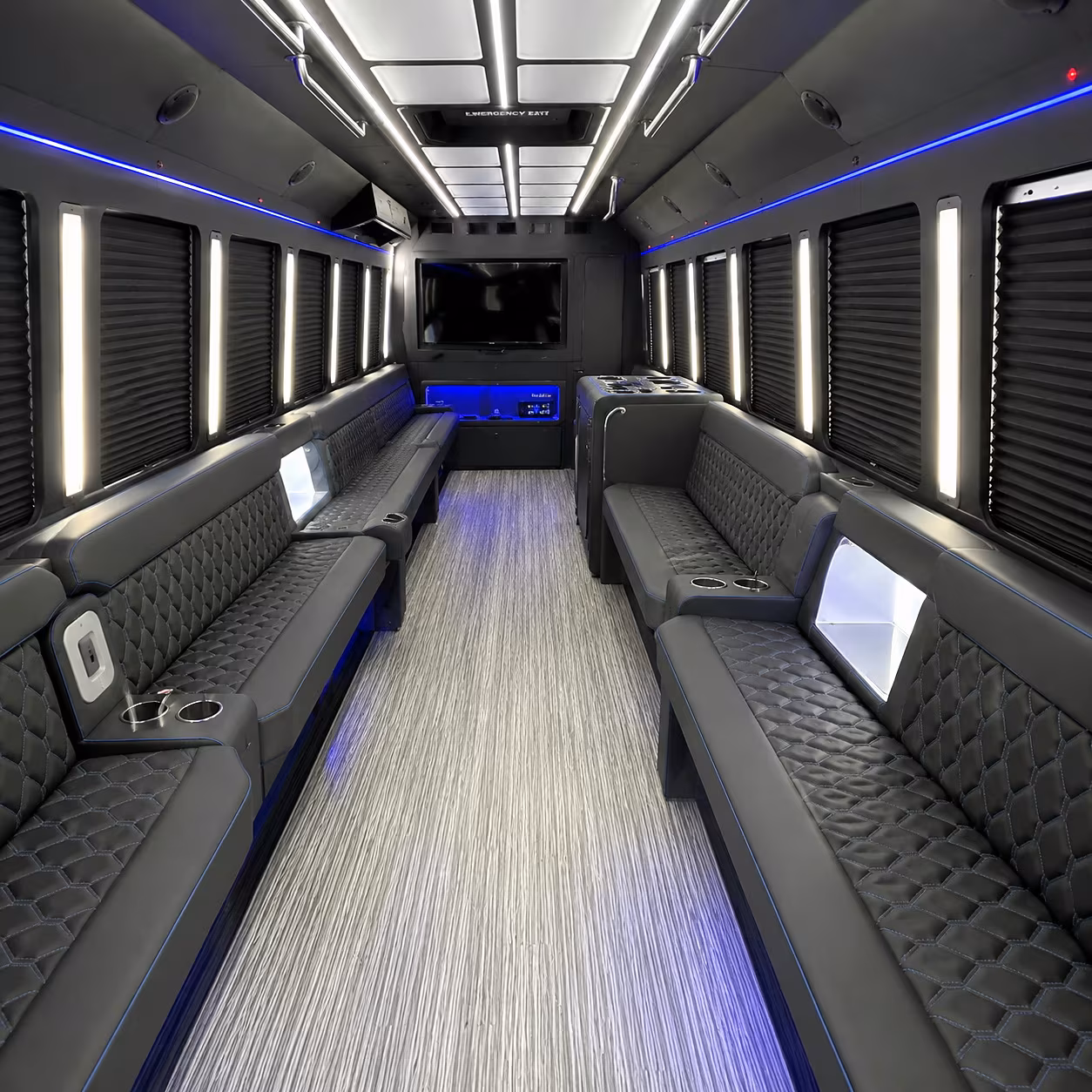 40 Passenger Party Bus Interior