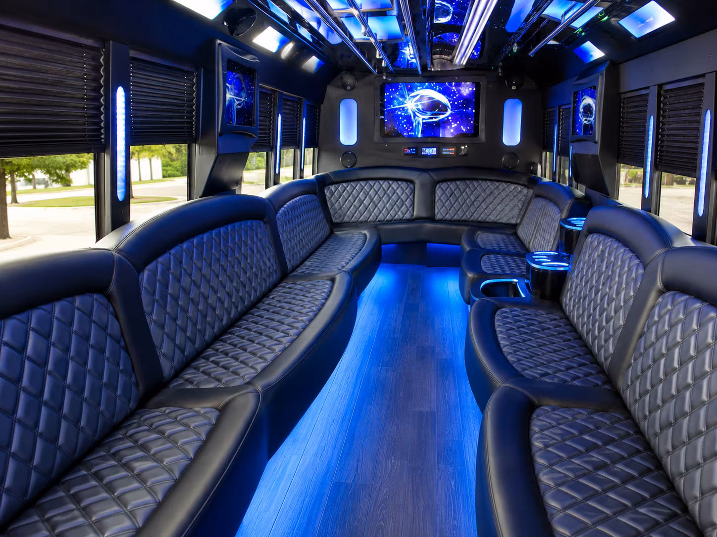 Queens Bachelor & Bachelorette Transportation party bus exterior