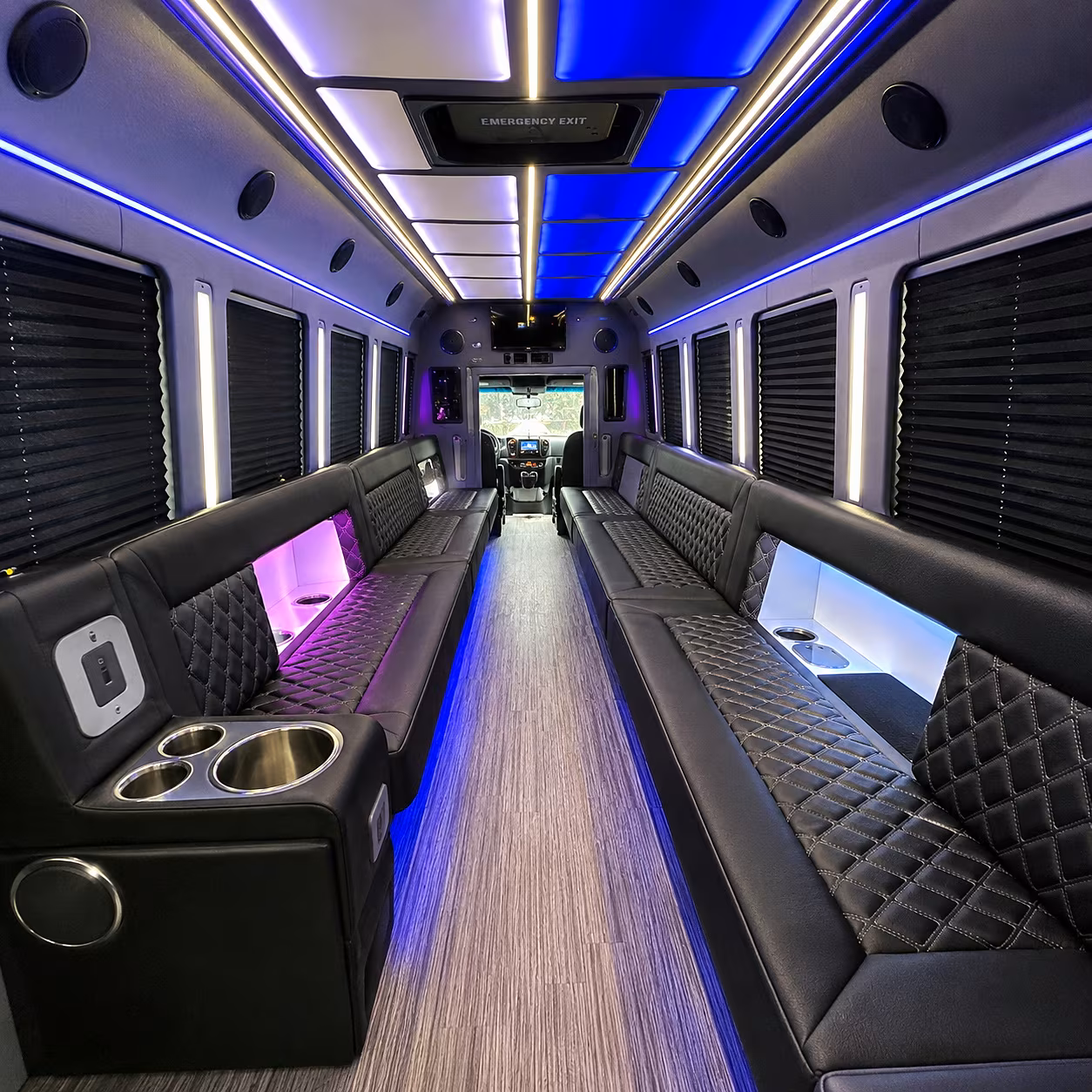 Queens Bachelor & Bachelorette Transportation party bus interior