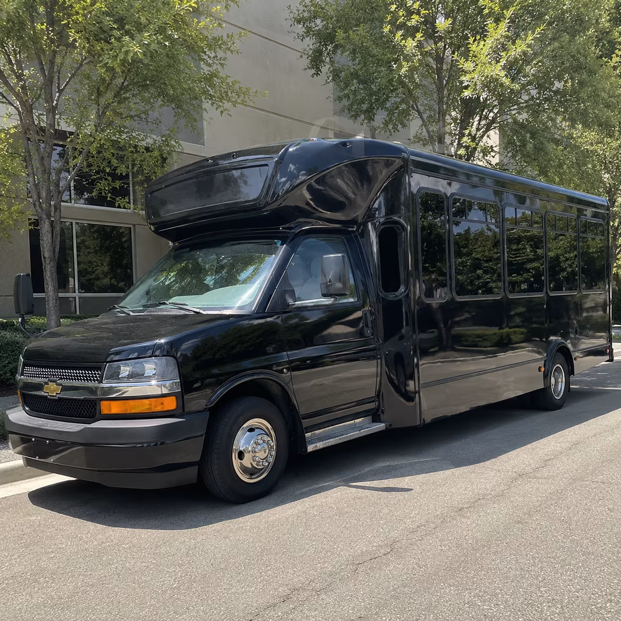 Queens Birthday, Sweet 16, & Quinceañera Transportation party bus exterior