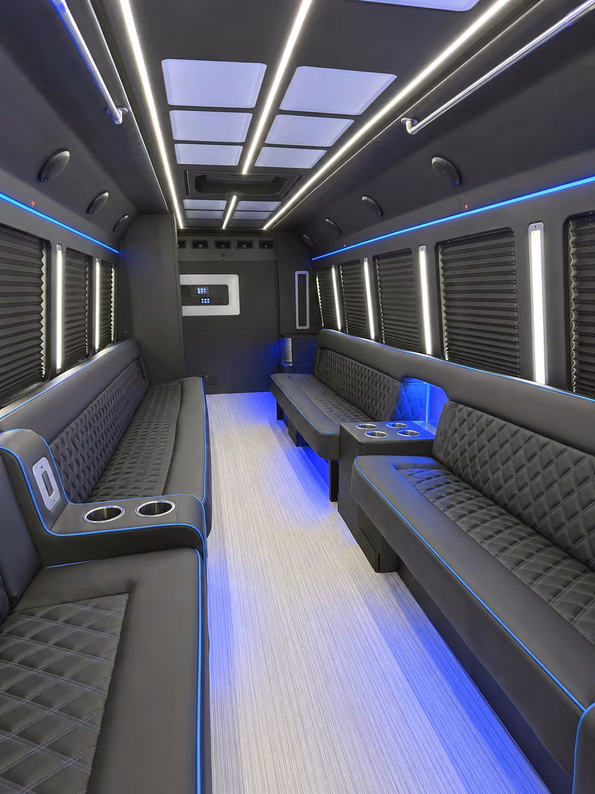 Queens Concert & Music Festival Transportation party bus interior