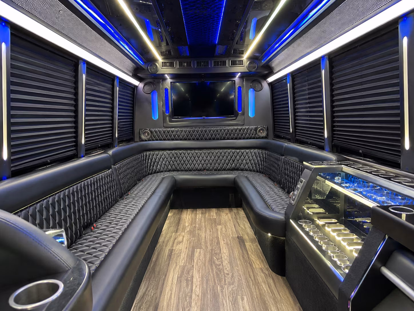 Queens Private Event Transportation party bus exterior