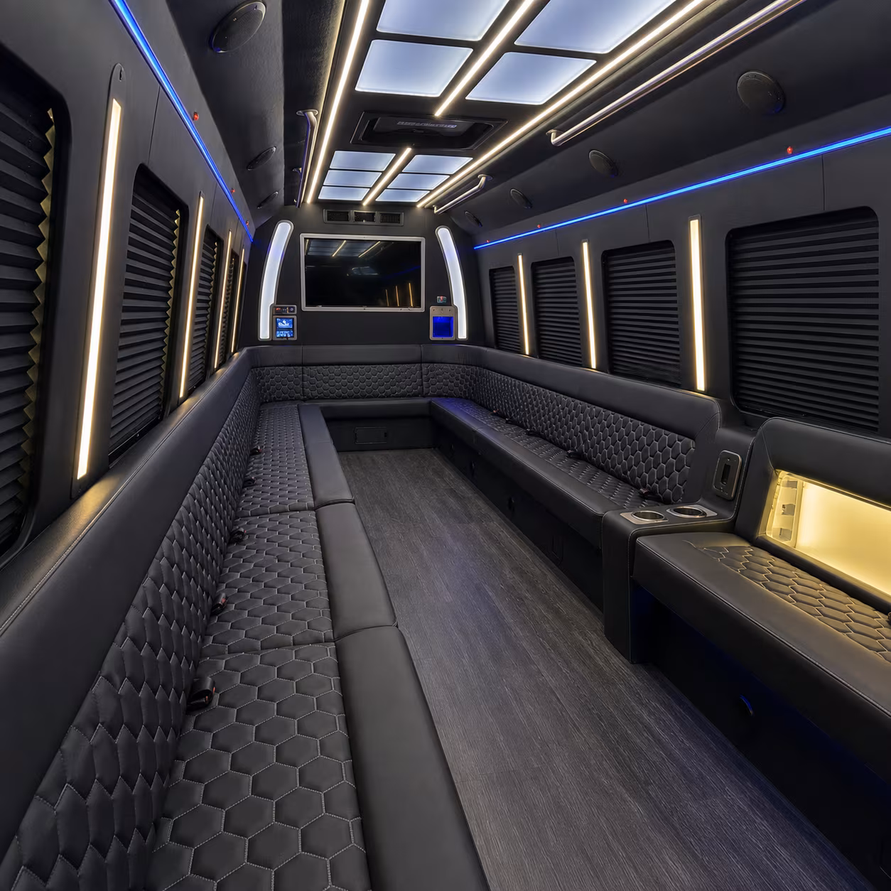 Queens Prom & Homecoming Transportation party bus exterior