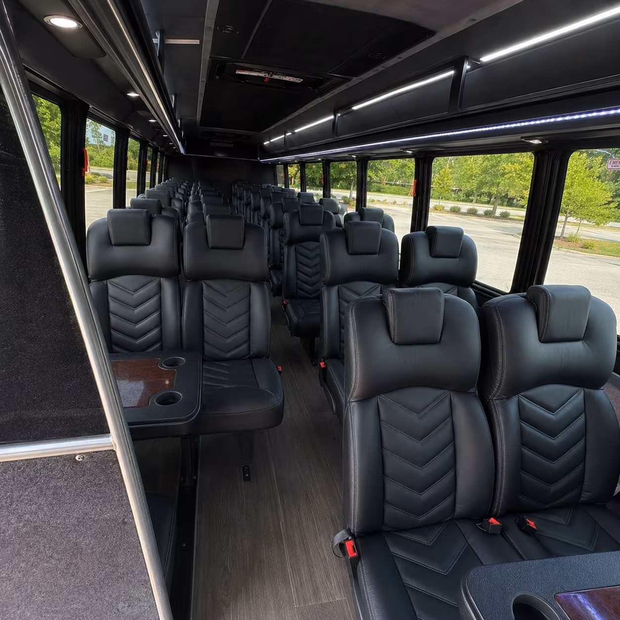 Queens School Event Transportation party bus exterior