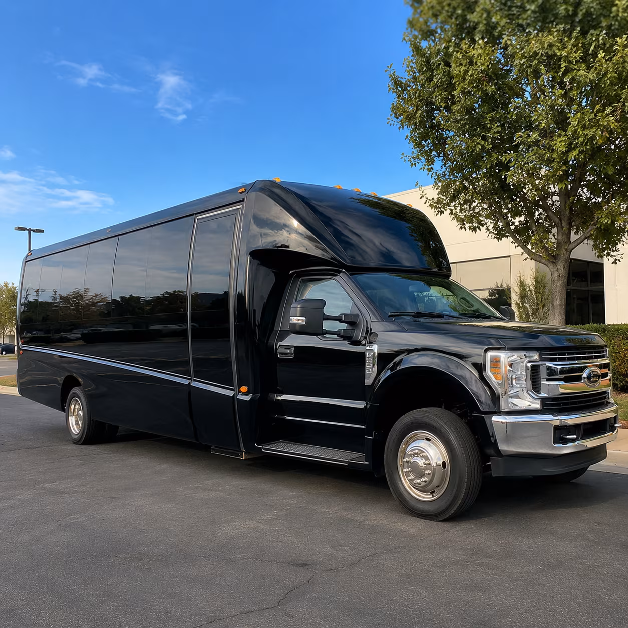 Queens School Event Transportation party bus exterior