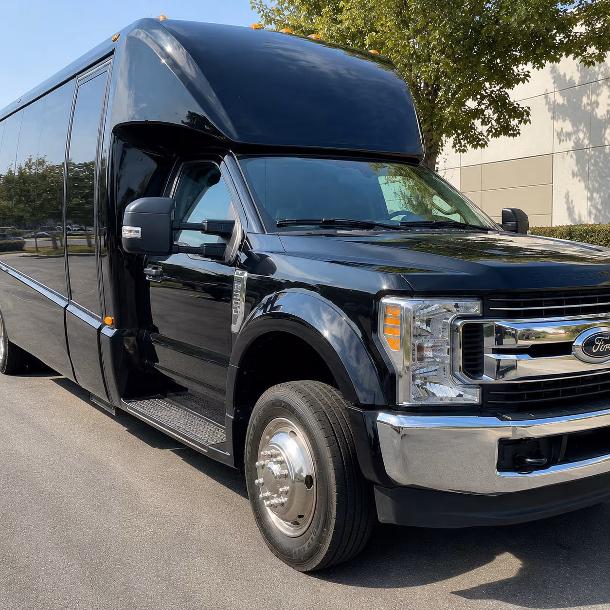 Queens School Event Transportation party bus exterior