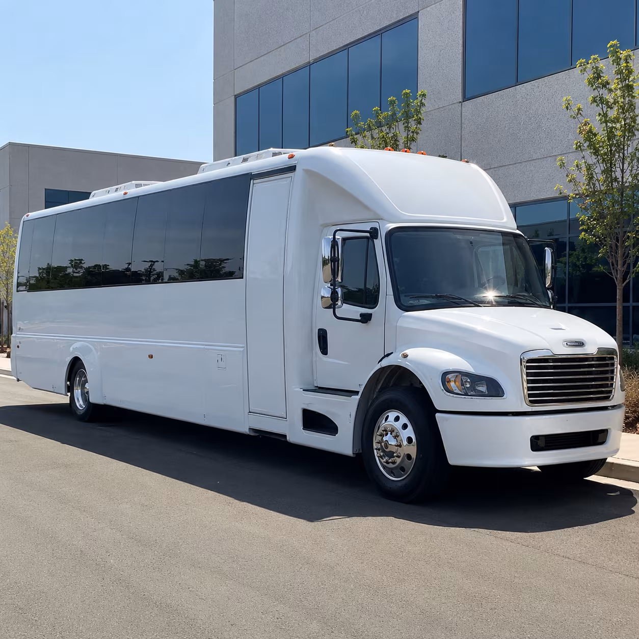 Queens Wedding Transportation party bus exterior
