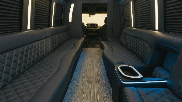 Interior of Queens Party Bus Company's 20 Passenger Party Bus in Queens
