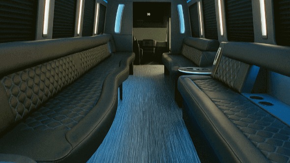 Interior of Charter Bus Company Staten Island's 20 Passenger Party Bus in Staten Island