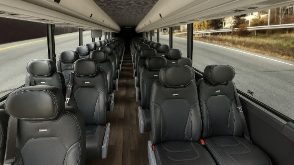 Interior of Charter Bus Company Queens's 28 Passenger Minibus in Queens