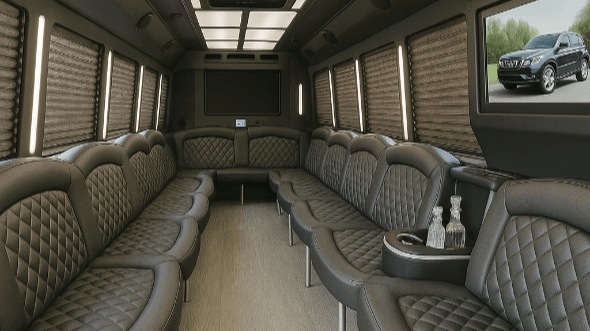 Interior of Charter Bus Company Hempstead's 40 Passenger Party Bus in Hempstead